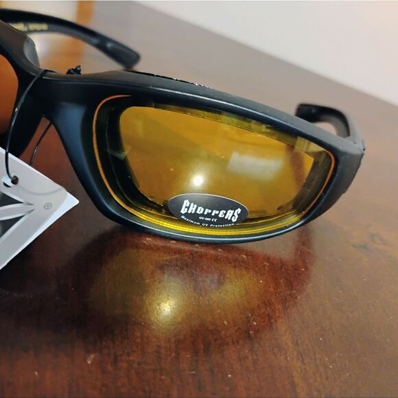 Choppers Black and Gold Sunglasses - Picture 3 of 6